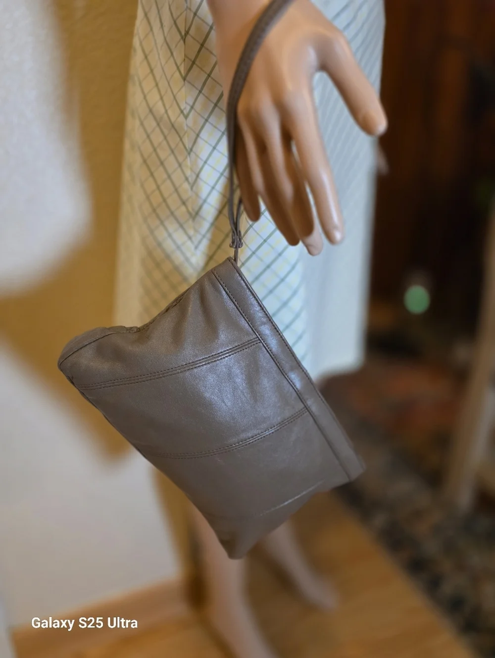 Vintage 80's Brenalini by Jonotti Brown Leather Wristlet Clutch Bag Butter Soft
